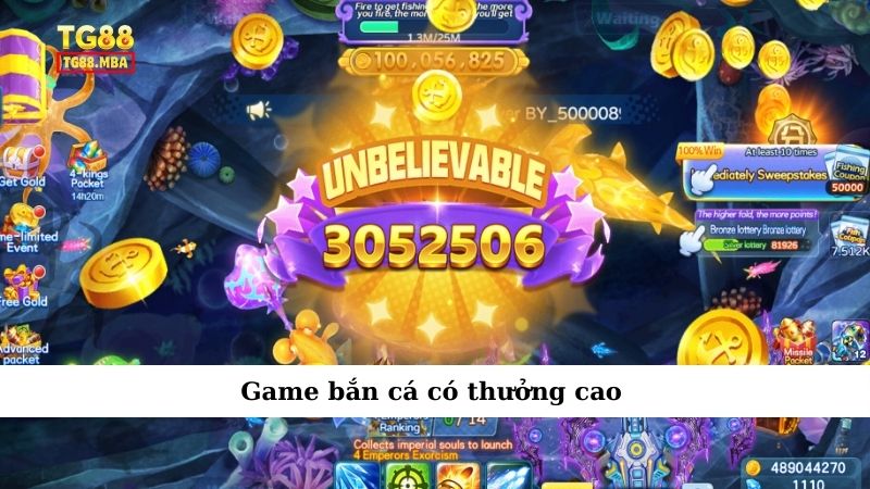 Game bắn cá có thưởng cao