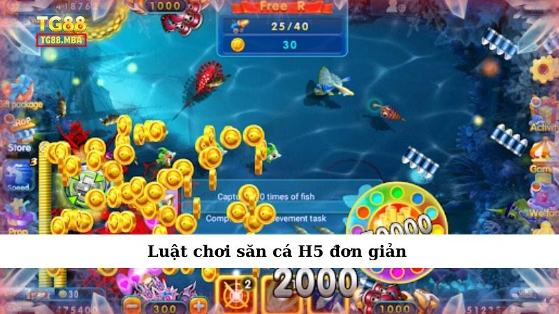 Luật chơi săn cá H5 đơn giản